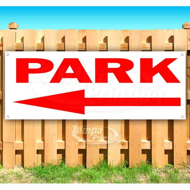 Non-Fabric Park 13 oz Banner Heavy-Duty Vinyl Single-Sided with Metal Grommets Non-Fabric Park 13 oz Banner Heavy-Duty Vinyl Single-Sided with Metal Grommets